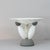 Matteo Thun Modernist marble centerpiece. a shallow bowl in white marble atop a sculptural, minimalist base of Pietra...