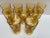 1970s Vintage Textured Golden Amber Stemware Glasses-Set of Nine For Sale - Image 5 of 9