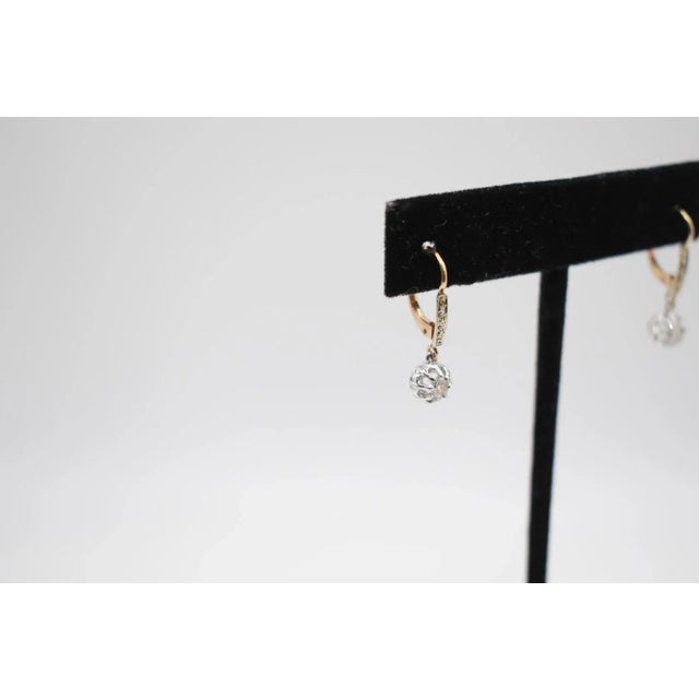 Late 19th Century Late 19th Century Victorian Diamond Dangle Earrings, A Pair For Sale - Image 5 of 10