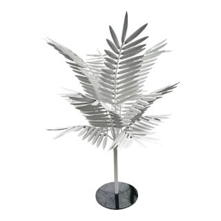 Wonderful Large Italian Vintage Tole Metal Palm For Sale