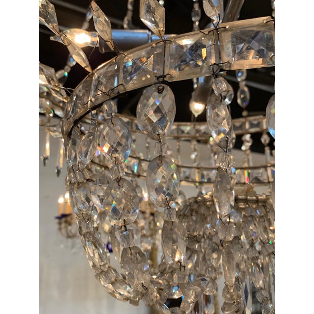 19th Century Swedish Crystal Chandelier For Sale - Image 4 of 7