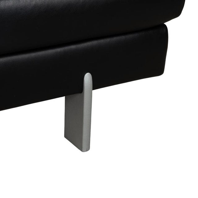 Animal Skin AK 644 3-Seater Sofa and Lounge Chair in Black Leather from Rolf Benz, Set of 2 For Sale - Image 7 of 18