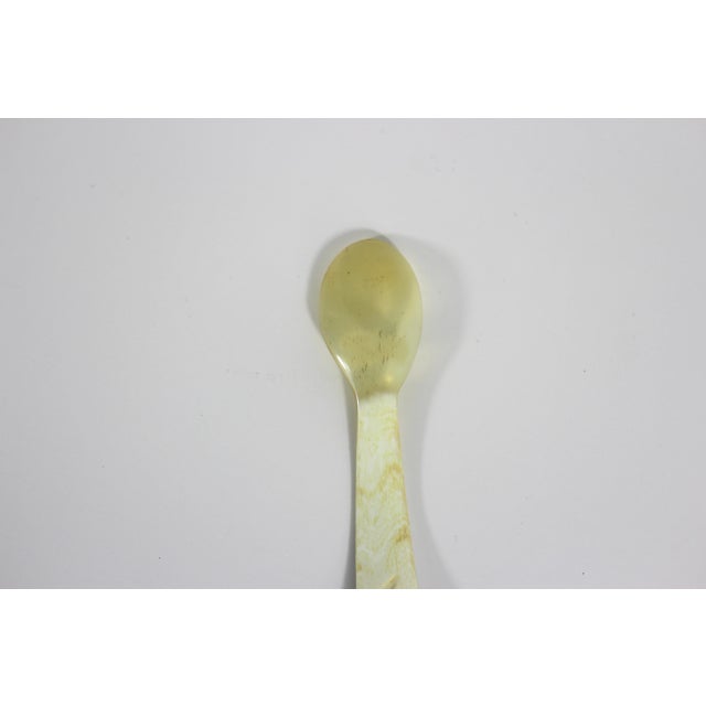 Vintage Carved Natural Horn Scottish Thistle or Pineapple Spoon E For Sale - Image 6 of 8