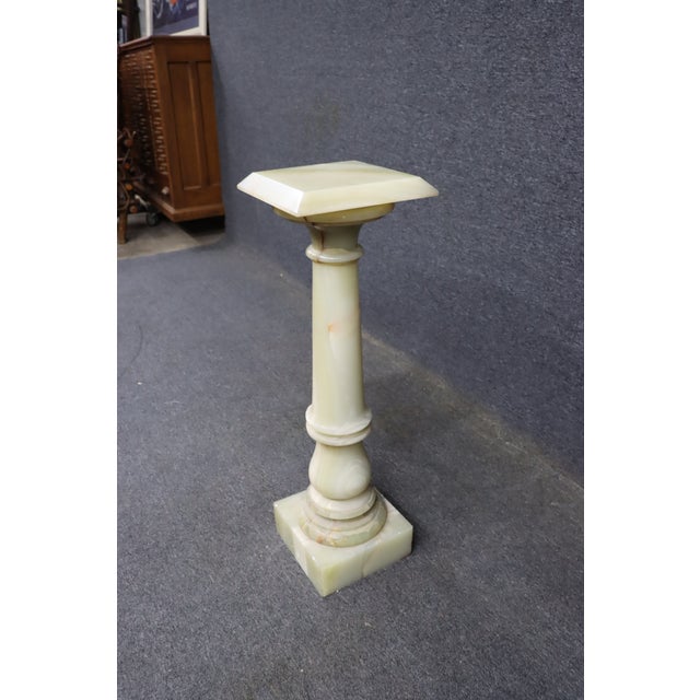 Rare Italian Green Onyx Swivel Pedestal For Sale - Image 12 of 14