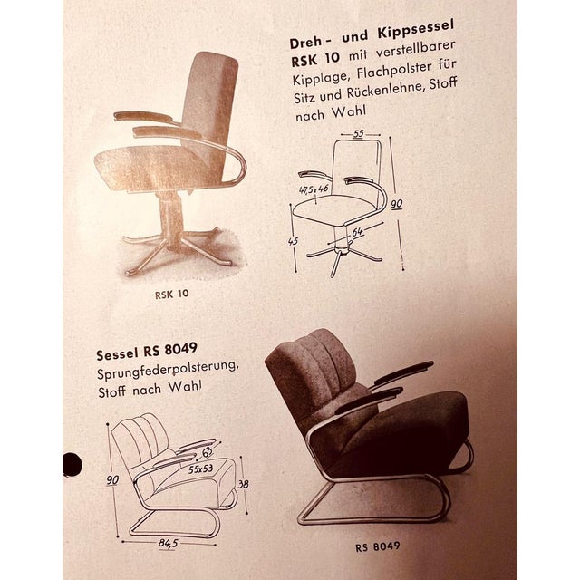 Modern Bauhaus Tubular Steel Model RS8049 Cantilever Club Chairs from Mauser Werke Waldeck, Germany, 1935, Set of 2 For Sale - Image 12 of 18