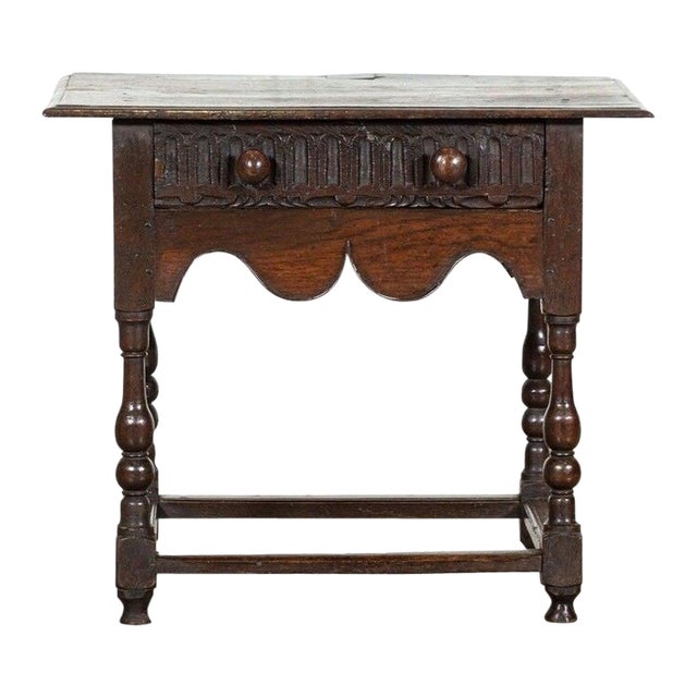 Early 19th Century English Vernacular Oak Hall Table, 1800s For Sale