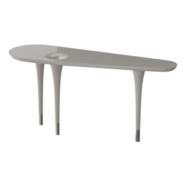 Delphine Console Table with Popular Gray Lacquer Finish by Ultramobili For Sale