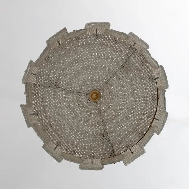 Art Deco Style Brass Murano Glass Lantern Ceiling Light by Barovier & Toso, 1980 For Sale - Image 6 of 8