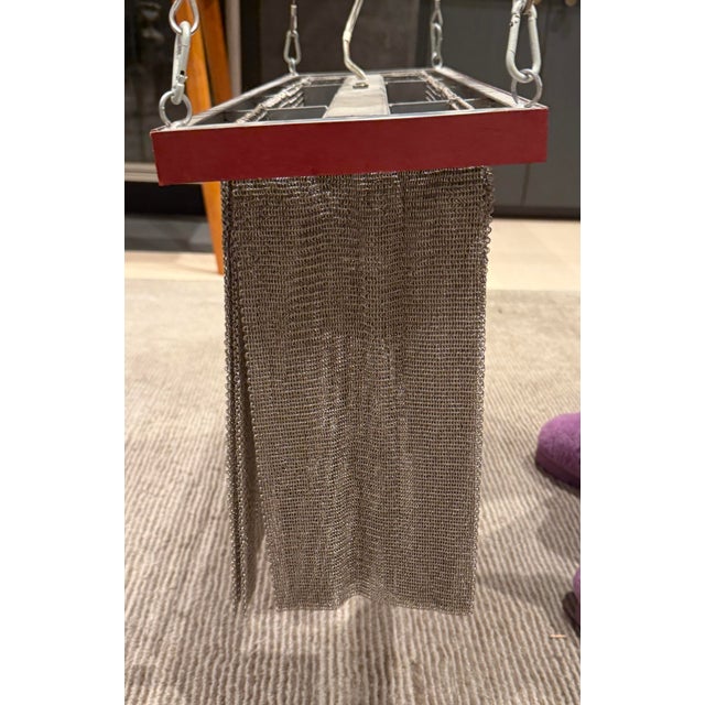 Attributed to Ochre Chainmail Chandelier For Sale - Image 9 of 13