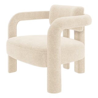 Double Arch Armchair in Chenille from Insidherland For Sale