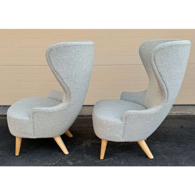 English Tom Dixon for George Smith Micro Wingback Chairs For Sale - Image 3 of 12