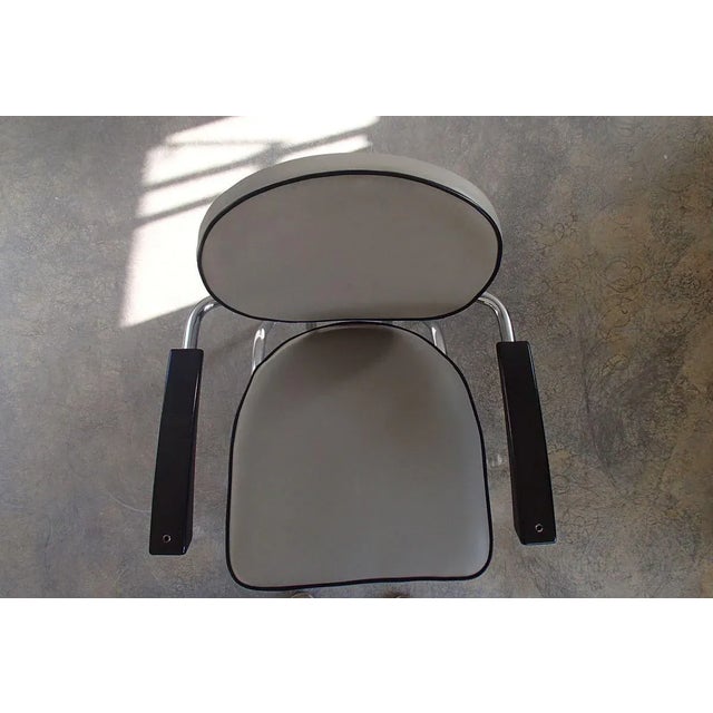 Mid-Century Hairdresser's Chair with Bakelite Armrests For Sale - Image 6 of 14