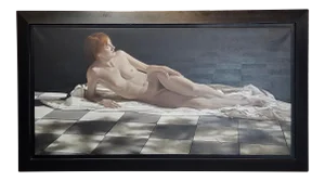 Peter Sorrell - Fabulous Gothic Nude Female - Oil Painting