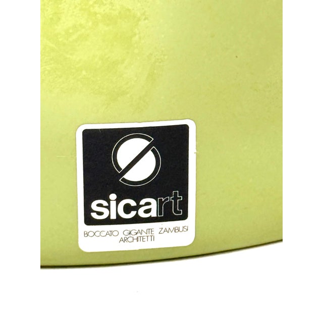 Circa 1970 Space Age Green Ceramic Vide Poche, Sicart Italy- Set of 2 For Sale - Image 11 of 11