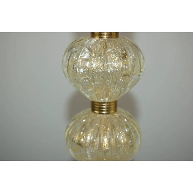 Vintage Murano Glass Lamps Gold For Sale In Atlanta - Image 6 of 10