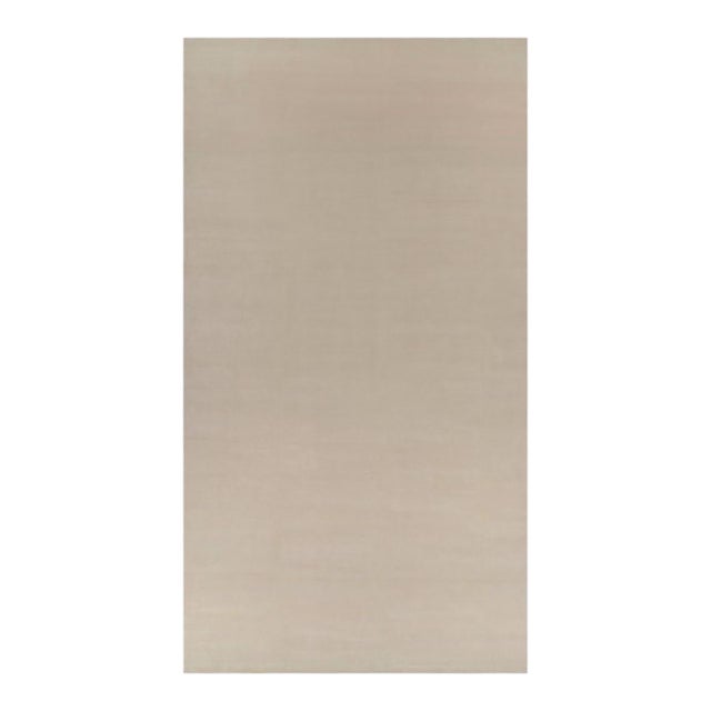 Rug & Kilim’s Oversized Contemporary Textural Solid Rug in Cream and White Tones - 13x24 For Sale