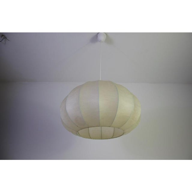 1960s Mid-Century Round Cocoon Pendant Lamp, Italy, 1960s For Sale - Image 5 of 13
