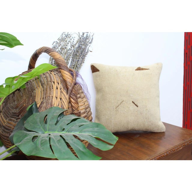 Turkish Vintage Rug Decorative Pillow Cover For Sale In Raleigh - Image 6 of 8