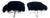 Pair of Jonathan Adler Black Mongolian Lamb Fur Lucite Benches / Ottoman’s For Sale