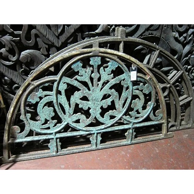 Traditional Original Iron Architectural Window Transom For Sale - Image 3 of 3