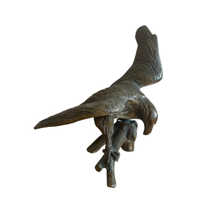 The eagle has landed! Antique solid brass eagle statue has a great original patina. What a great way to celebrate...