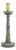 Mid-Century Modern Green Painted Turned Wood Candlestick Lamp For Sale