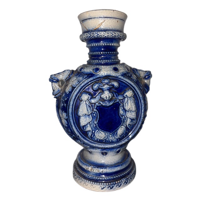 Antique Blue Vase, 1950 For Sale