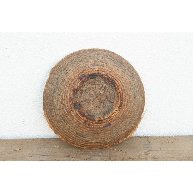 Vintage Coiled Harvest Bowl W/Mud Sealed Base For Sale - Image 4 of 5