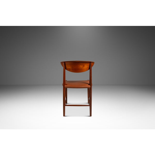 Mid-Century Modern Rare Mid-Century Danish Modern Model 317 Chair in Teak & Leather Attributed to Peter Hvidt & Orla Mølgaard for Søborg Møbelfabrik, Denmark, C. 1960s For Sale - Image 3 of 18
