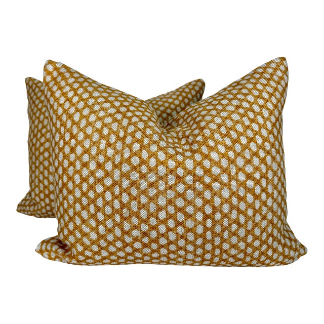 16"x20" Fermoie "Wicker" in Color 92 Pillows-a Pair For Sale