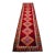 1960s Turkish Hand-Knotted Runner Rug Kitchen Hallway Decor Red & Pink 3x13 Ft Approx For Sale