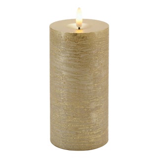 Metallic FIA Wick LED Candle (Set of 2) For Sale