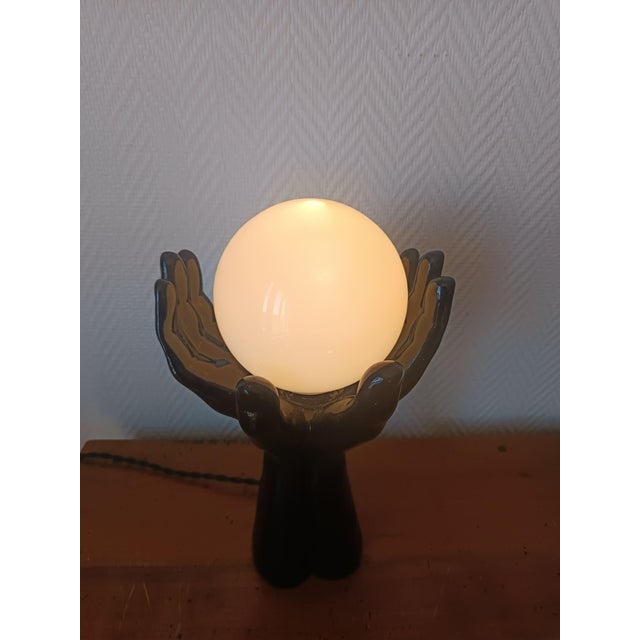 Vintage Ceramic Hand Lamp, 1970s For Sale - Image 10 of 14