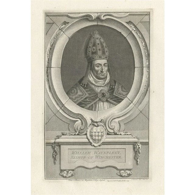 Bishop William Waynflete, 1750, Paper For Sale - Image 5 of 5