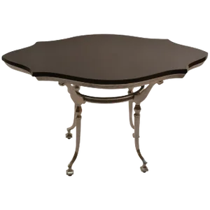 Classical Style Cast Aluminum Table With Stone Top