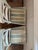 Antique White Two Bellman Chairs, White Lacquered With Gold Cilding, New Upholstered Seats and Chair Ties For Sale - Image 8 of 15