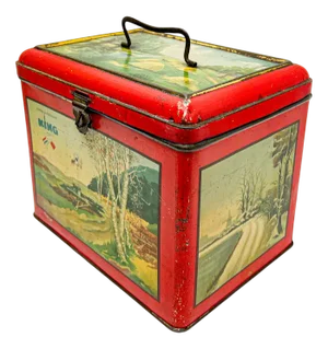 Antique Dutch Tin Box, 1920s