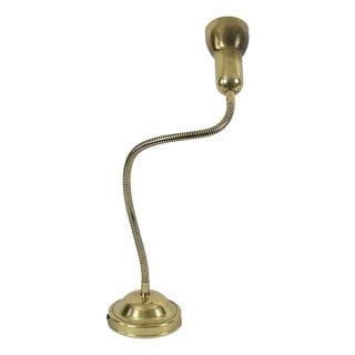 Mid-Century Modern Gooseneck Brass Table Lamp, Germany, 1970s For Sale