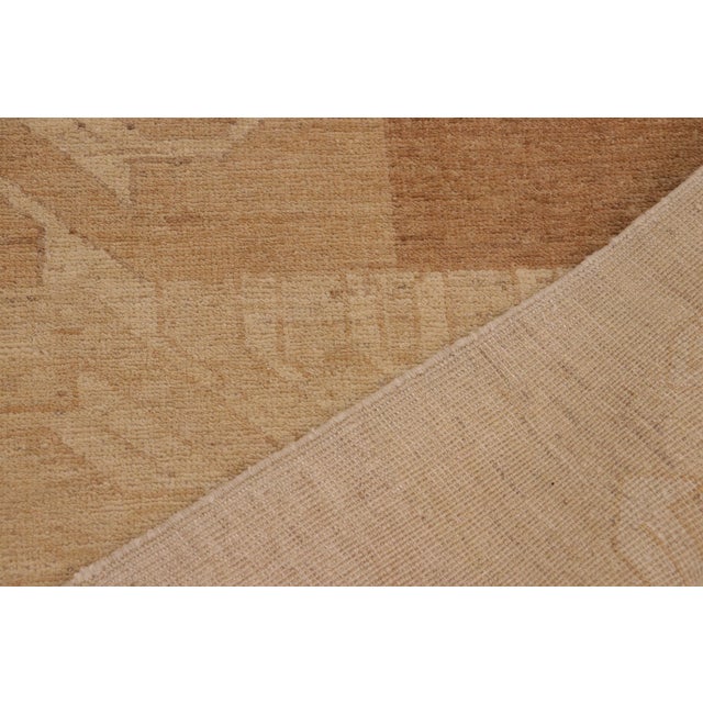 Tan Modern Gabbeh Tan/Blue Wool Rug - 9'11'' X 13'7'' For Sale - Image 8 of 10