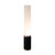 Nova 1980s Tambo Cylindro, 29" Accent Table Lamp, Black Oak, Satin Nickel, Frosted Acrylic, Dimmer Switch For Sale - Image 4 of 8