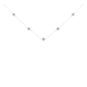 Sterling Silver Diamond Station Necklace (1/2 cttw, I-J Color, I1-I2 Clarity)