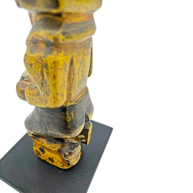 Early 20th Century African Painted Soccer Player Slingshot For Sale - Image 5 of 6