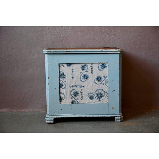 Large Vintage Patinated Wooden Chest For Sale - Image 11 of 13