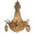 1980 French Artisan Louis XVI Silver Bronze Chandelier For Sale
