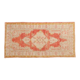 Vintage Distressed Oushak Rug - 3'4" x 6'7" For Sale