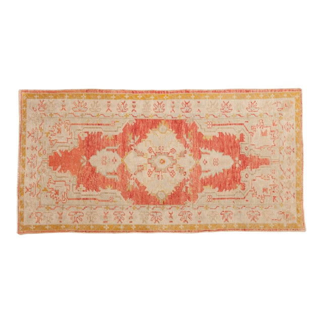 Vintage Distressed Oushak Rug - 3'4" x 6'7" For Sale