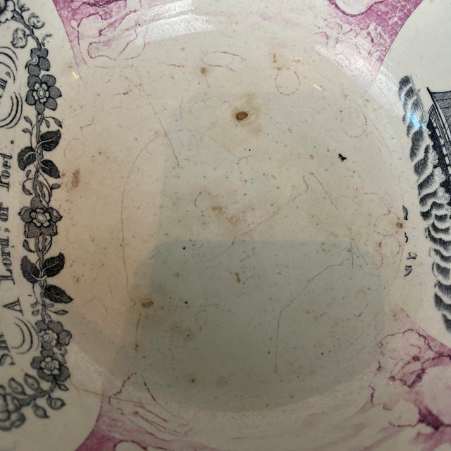 19th Century British Pink Sunderland Lustreware Maritime Punch Bowl For Sale - Image 13 of 14