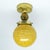 It is made in the art deco style. The structure is made of brass and the lampshade is made of glass. It is preserved in...