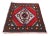 1950s Turkish Hand Knotted Floral Desing Red Doormat Rug For Sale