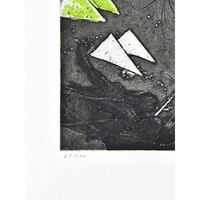 Hand Signed. Original color etching and aquantint. Edition of 63/100. Very good condition. This piece is attributed to the...
